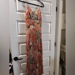 tjmaxx maxi pleated dress NWT